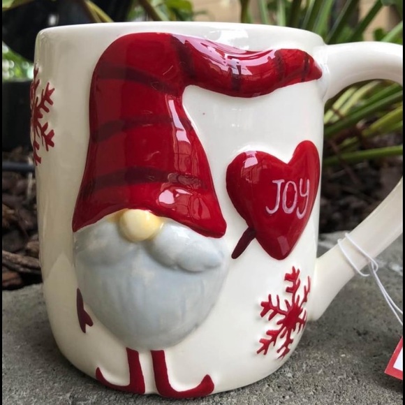 Winter Snowflake Heart Joy GNOME Mug - Picture 4 of 6